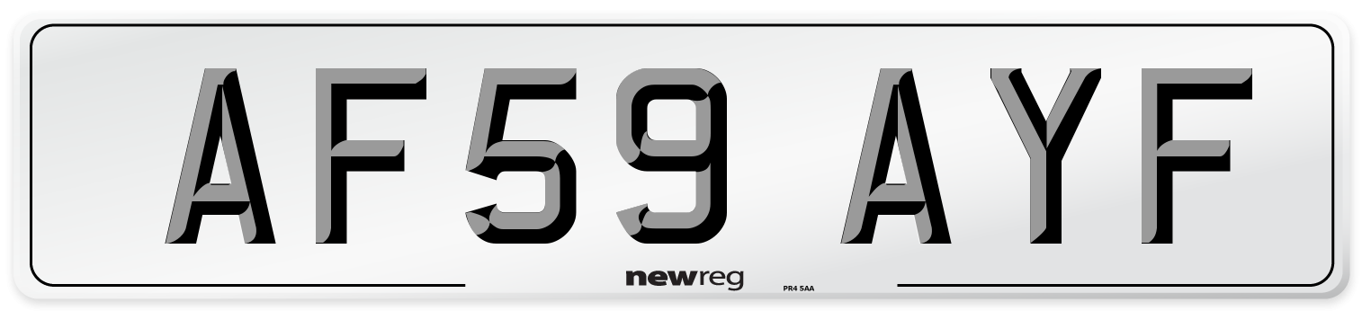 AF59 AYF Number Plate from New Reg